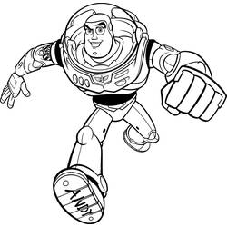 着色页: Buzz Lightyear of Star Command (卡通和动画节目) #46690 - 免费可打印着色页