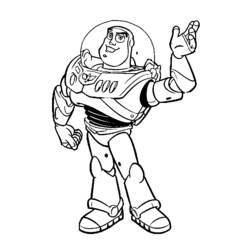 着色页: Buzz Lightyear of Star Command (卡通和动画节目) #46695 - 免费可打印着色页