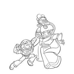 着色页: Buzz Lightyear of Star Command (卡通和动画节目) #46698 - 免费可打印着色页