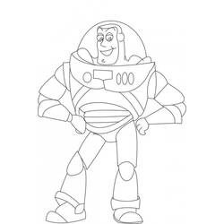 着色页: Buzz Lightyear of Star Command - 免费可打印着色页