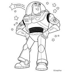 着色页: Buzz Lightyear of Star Command (卡通和动画节目) #46721 - 免费可打印着色页