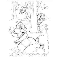 着色页: Chip和Dale for Kids (卡通和动画节目) #185786 - 免费可打印着色页
