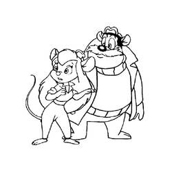 着色页: Chip和Dale for Kids (卡通和动画节目) #185804 - 免费可打印着色页