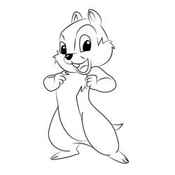 着色页: Chip和Dale for Kids (卡通和动画节目) #185812 - 免费可打印着色页