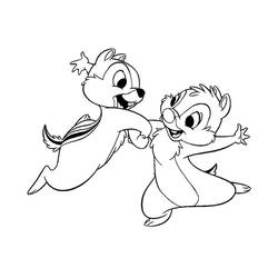 着色页: Chip和Dale for Kids (卡通和动画节目) #185817 - 免费可打印着色页