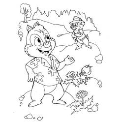 着色页: Chip和Dale for Kids (卡通和动画节目) #185818 - 免费可打印着色页