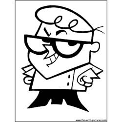 着色页: Dexter Laboratory - 免费可打印着色页