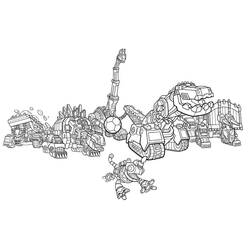 着色页: Dinotrux (卡通和动画节目) #196515 - 免费可打印着色页