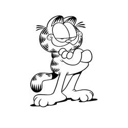 着色页: 加菲猫 (卡通和动画节目) #26113 - 免费可打印着色页