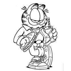 着色页: 加菲猫 (卡通和动画节目) #26114 - 免费可打印着色页