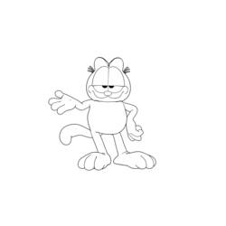 着色页: 加菲猫 (卡通和动画节目) #26126 - 免费可打印着色页