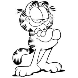 着色页: 加菲猫 (卡通和动画节目) #26132 - 免费可打印着色页