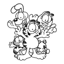 着色页: 加菲猫 (卡通和动画节目) #26216 - 免费可打印着色页