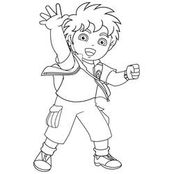 着色页: Go Diego! (卡通和动画节目) #48504 - 免费可打印着色页