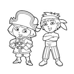 着色页: Go Diego! (卡通和动画节目) #48510 - 免费可打印着色页