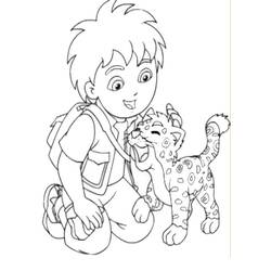 着色页: Go Diego! - 免费可打印着色页