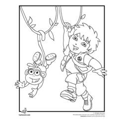 着色页: Go Diego! (卡通和动画节目) #48552 - 免费可打印着色页