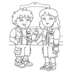 着色页: Go Diego! (卡通和动画节目) #48555 - 免费可打印着色页