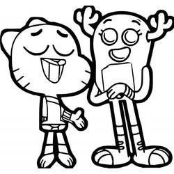 着色页: Gumball (卡通和动画节目) #188489 - 免费可打印着色页
