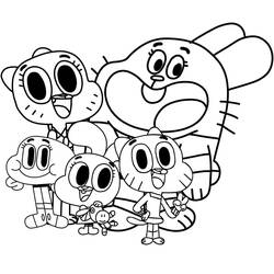 着色页: Gumball (卡通和动画节目) #188491 - 免费可打印着色页