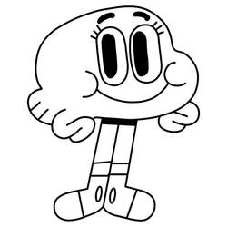 着色页: Gumball (卡通和动画节目) #188500 - 免费可打印着色页