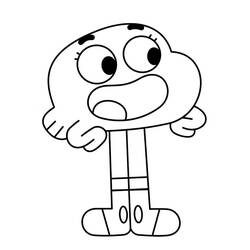 着色页: Gumball (卡通和动画节目) #188501 - 免费可打印着色页