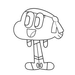 着色页: Gumball (卡通和动画节目) #188504 - 免费可打印着色页