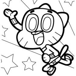 着色页: Gumball (卡通和动画节目) #188512 - 免费可打印着色页