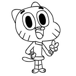 着色页: Gumball (卡通和动画节目) #188515 - 免费可打印着色页