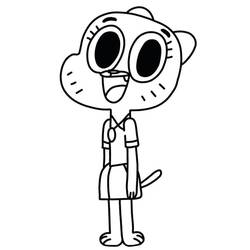 着色页: Gumball (卡通和动画节目) #188520 - 免费可打印着色页
