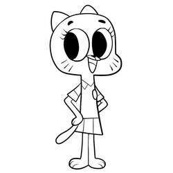 着色页: Gumball (卡通和动画节目) #188523 - 免费可打印着色页