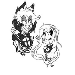 着色页: Hazbin Hotel - 免费可打印着色页