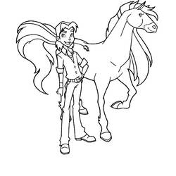 着色页: Horseland (卡通和动画节目) #53861 - 免费可打印着色页