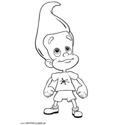 着色页: Jimmy Neutron - 免费可打印着色页