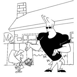 着色页: Johnny Bravo (卡通和动画节目) #35230 - 免费可打印着色页