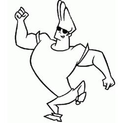 着色页: Johnny Bravo - 免费可打印着色页