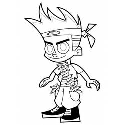 着色页: Johnny Test (卡通和动画节目) #34984 - 免费可打印着色页
