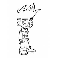 着色页: Johnny Test - 免费可打印着色页