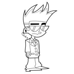 着色页: Johnny Test (卡通和动画节目) #34988 - 免费可打印着色页