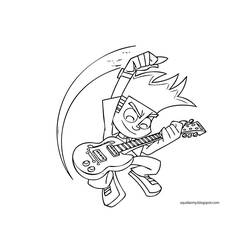 着色页: Johnny Test (卡通和动画节目) #34996 - 免费可打印着色页
