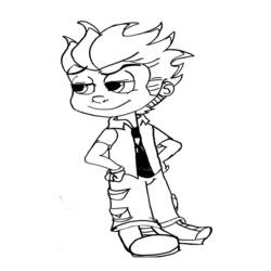 着色页: Johnny Test (卡通和动画节目) #35001 - 免费可打印着色页