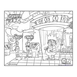 着色页: Johnny Test (卡通和动画节目) #35002 - 免费可打印着色页