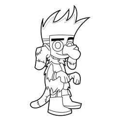 着色页: Johnny Test (卡通和动画节目) #35004 - 免费可打印着色页