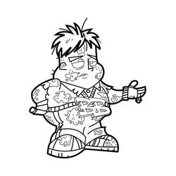 着色页: Johnny Test (卡通和动画节目) #35005 - 免费可打印着色页