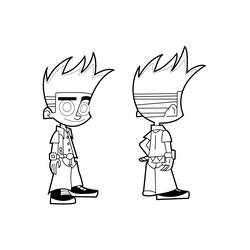 着色页: Johnny Test (卡通和动画节目) #35006 - 免费可打印着色页