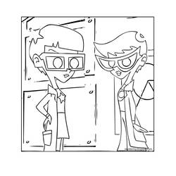 着色页: Johnny Test (卡通和动画节目) #35012 - 免费可打印着色页