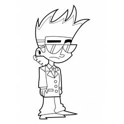 着色页: Johnny Test (卡通和动画节目) #35176 - 免费可打印着色页