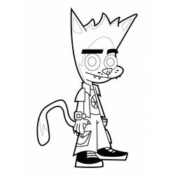 着色页: Johnny Test (卡通和动画节目) #35177 - 免费可打印着色页