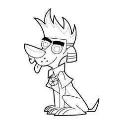 着色页: Johnny Test (卡通和动画节目) #35178 - 免费可打印着色页