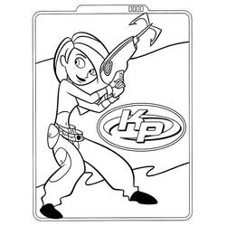 着色页: Kim Possible (卡通和动画节目) #212324 - 免费可打印着色页